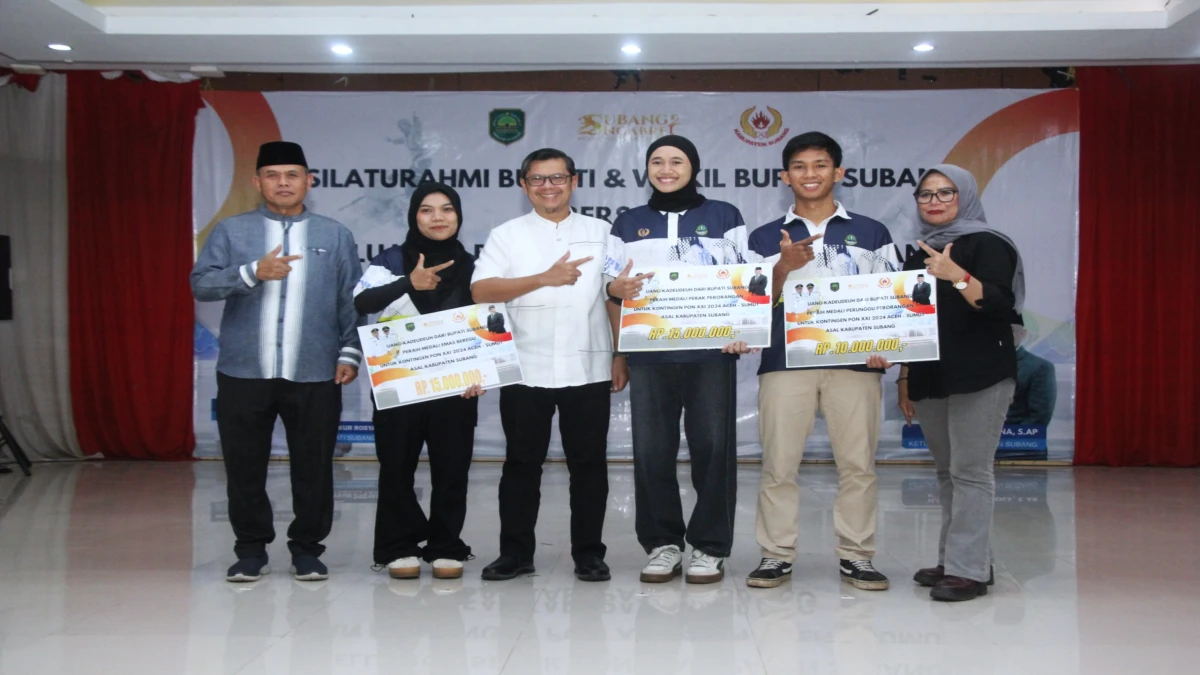 Jelang Lebaran 51 Atlet Kontingen Jawa Barat Asal Kabupaten Subang Diberi Kadeudeuh