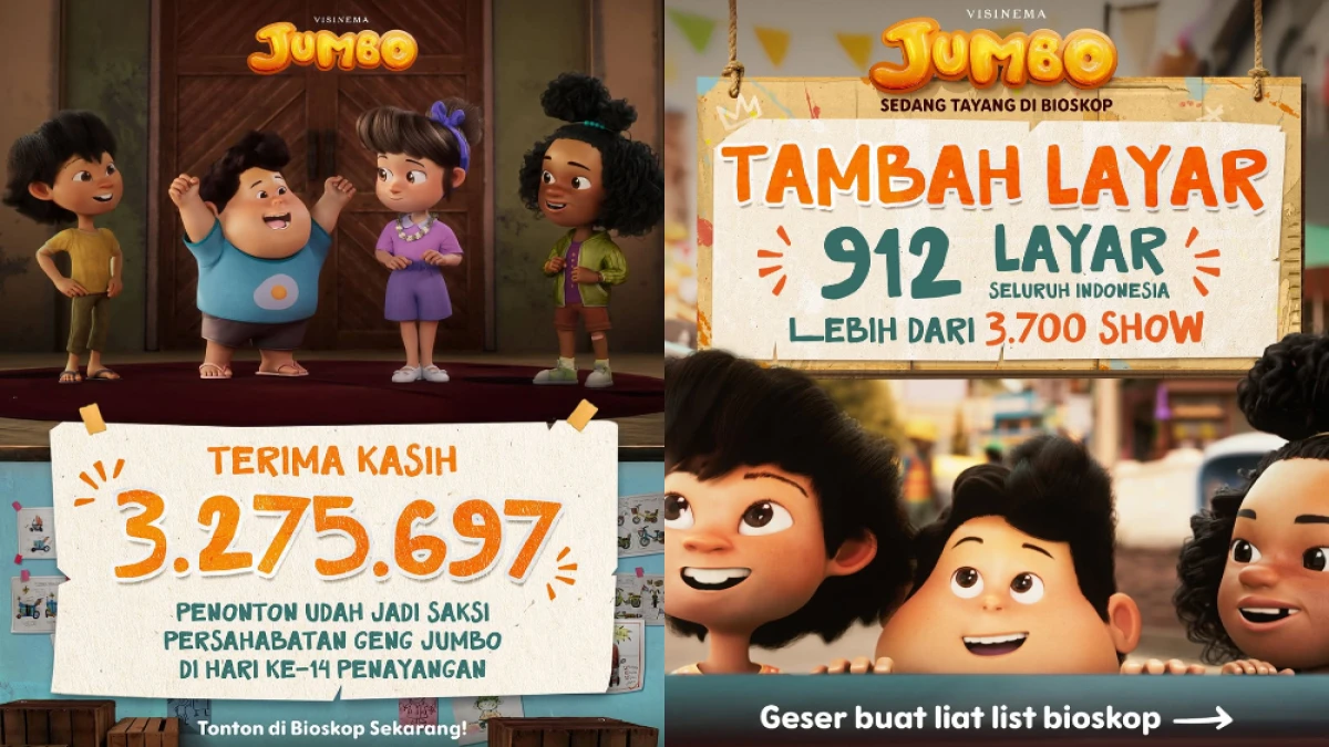 Selamat! Film Jumbo Tembus 3 Juta Penonton dan Tambah Layar Hingga 900