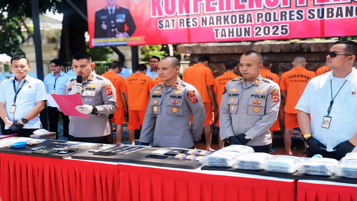 Polisi Ungkap 15 Kasus Narkoba di Subang, Sita Puluhan Ribu Obat Terlarang