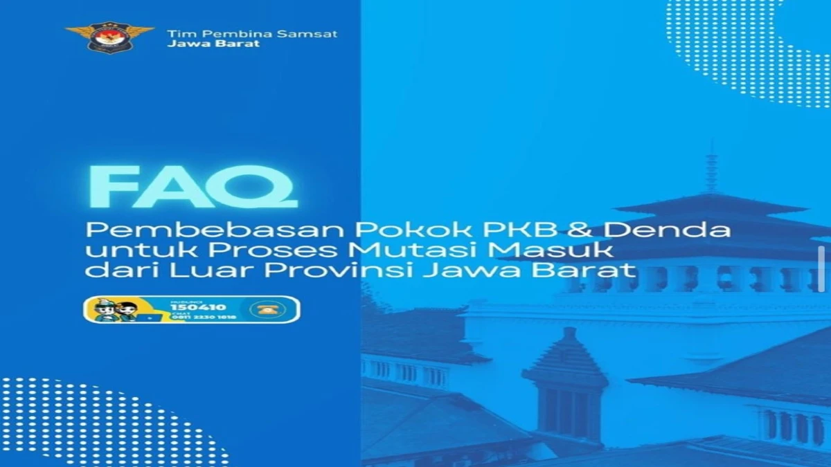 Manfaatkan Program Mutasi Kendaraan Gratis ke Jawa Barat Berlaku hingga Juni 2025