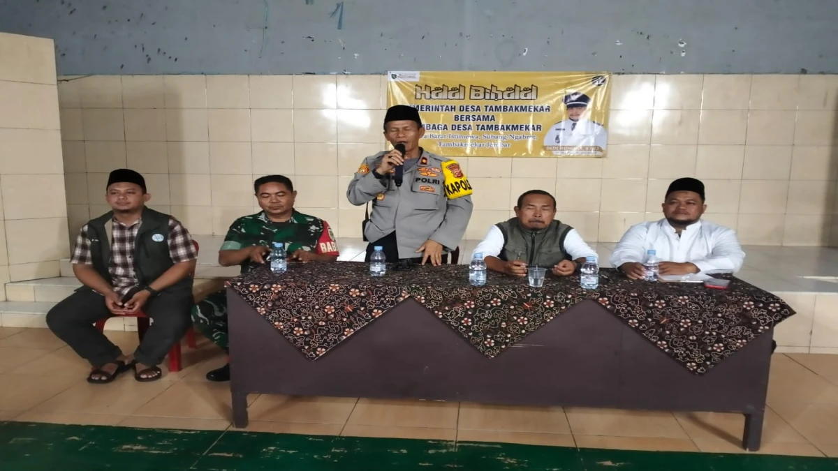 Bahas Kamtibmas, Kapolsek Jalancagak Ikut Minggon di Desa Tambakmekar