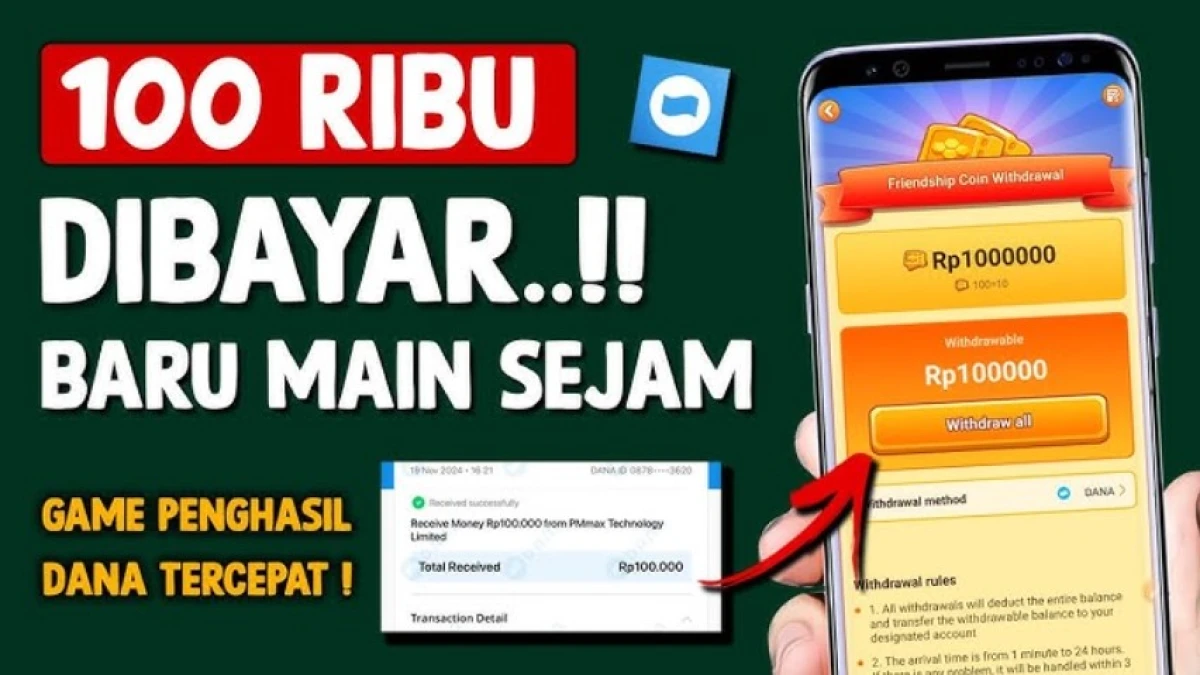 Baru 1 Menit Main Langsung Cair Rp100 Ribu! Game Penghasil Saldo DANA Langsung Cair Terbaru 2025