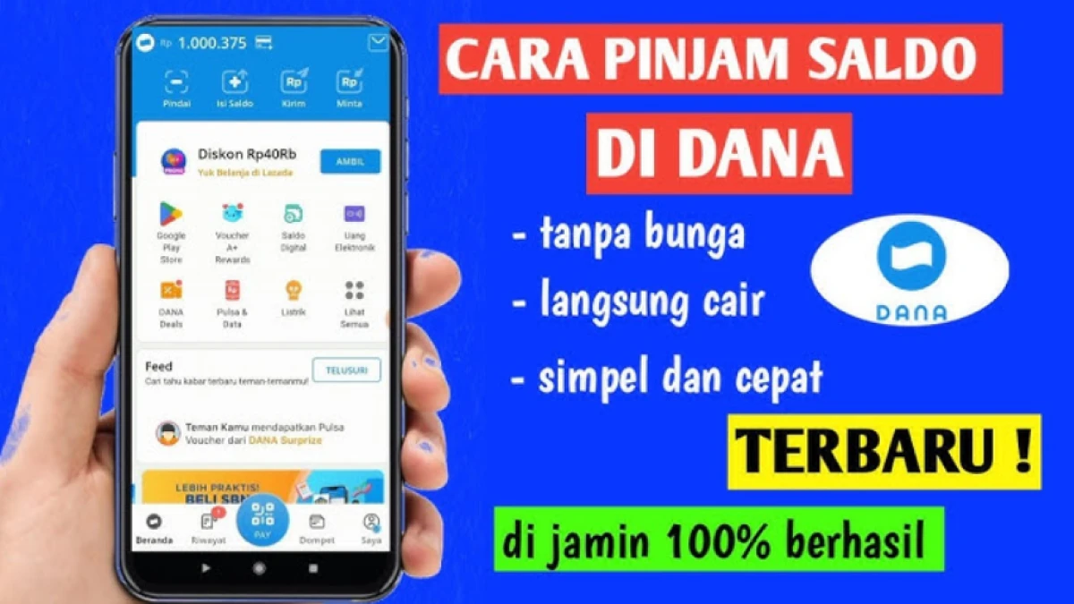 Pinjam Saldo DANA Tanpa KTP Rp50.000, 5 Menit Langsung Cair