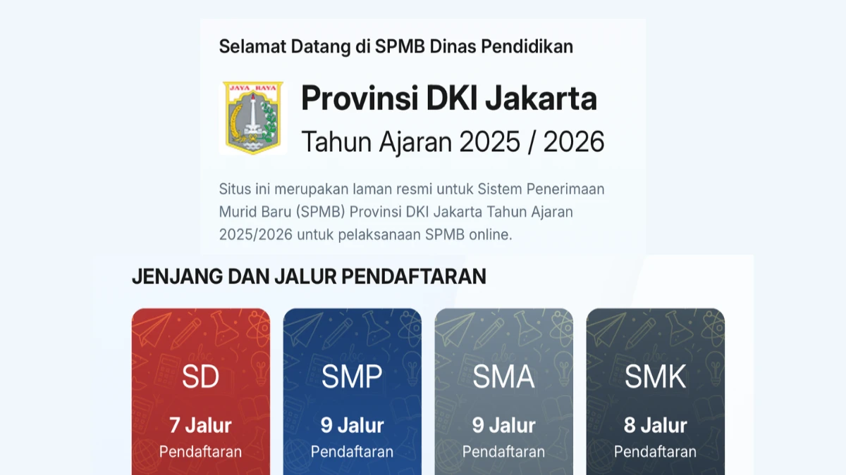SPMB DKI Jakarta Tahap 2 Dibuka 23 Juni 2025, Simak Jalur dan Jadwal Lengkapnya