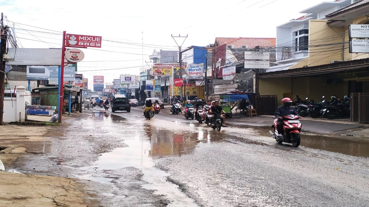 Tak Pernah Ada Solusi, Sistem Drainase Jalan Provinsi di Pamanukan Subang Buruk