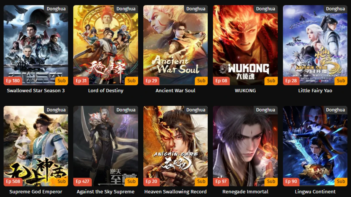 10 Situs Streaming Donghua Sub Indo Gratis Terbaik