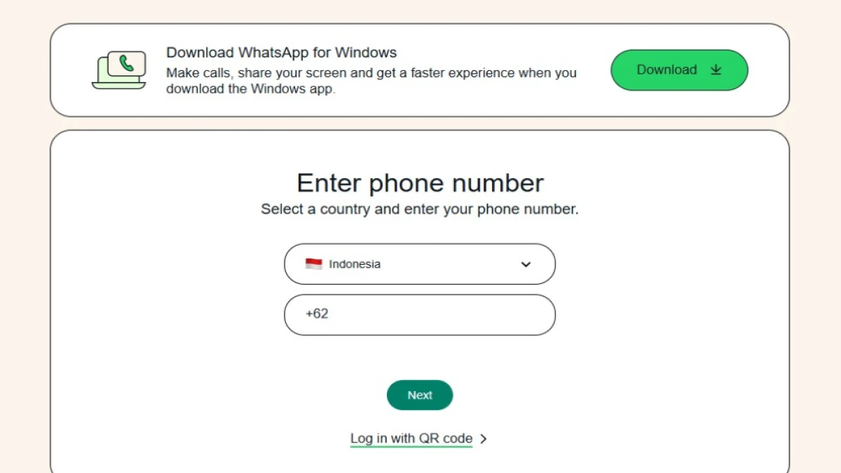 Login WhatsApp Web dengan Nomor HP, Apakah Bisa?