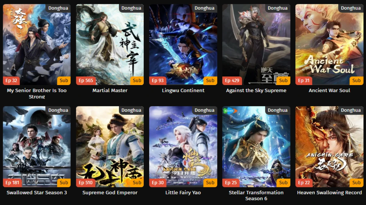 15 Situs Web Untuk Nonton Donghua (Anime China) Sub Indo Gratis: Terupdate dan Terlengkap!