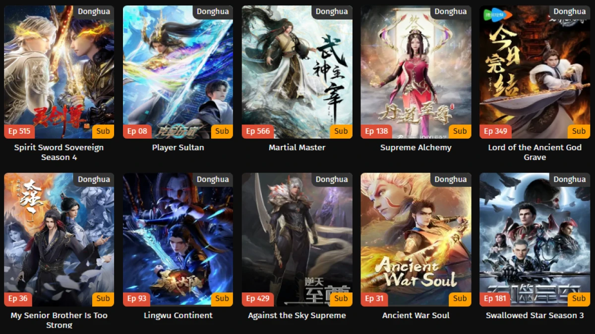 10 Situs Gratis Untuk Nonton Donghua Sub Indo Terupdate dan Terlengkap