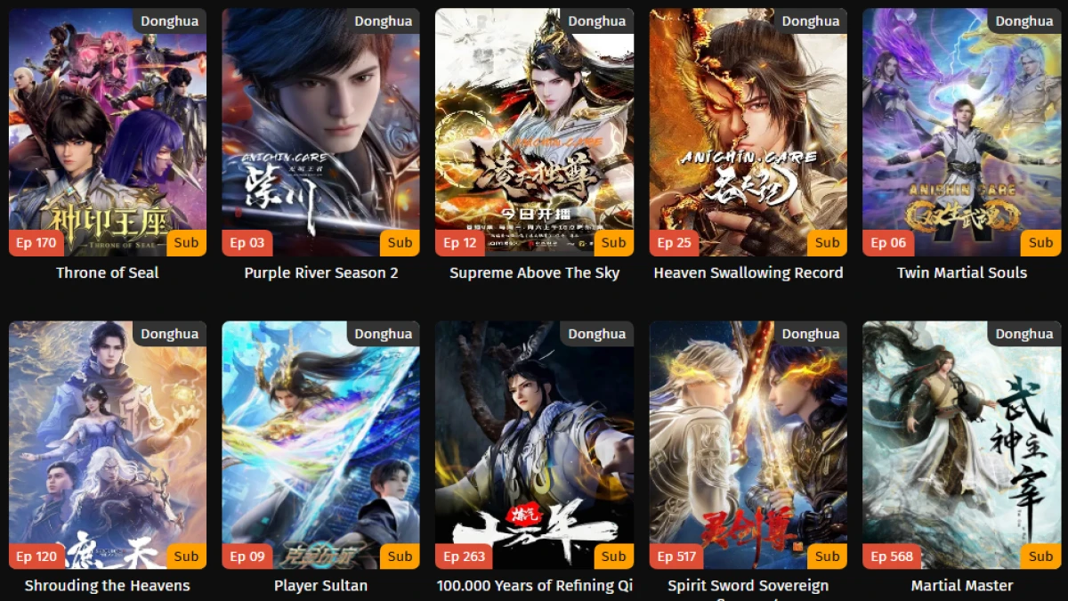5 Aplikasi Nonton Donghua Sub Indo Gratis Terupdate dan Terlengkap