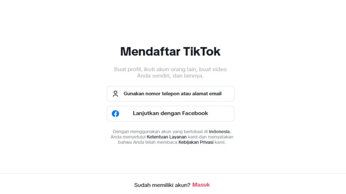 Cara Membuat Akun TikTok, Bisa Lewat HP atau PC