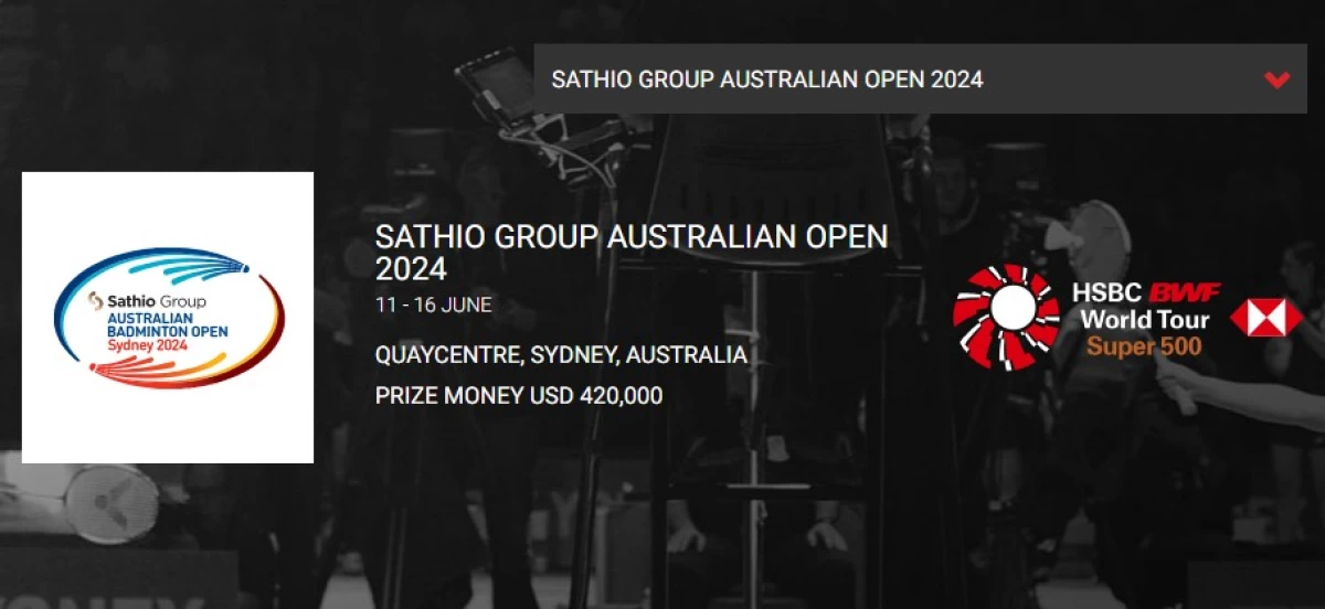 Perempat Final Australian Open 2024. (Sumber Gambar: Screenshot via BWF Fansite)