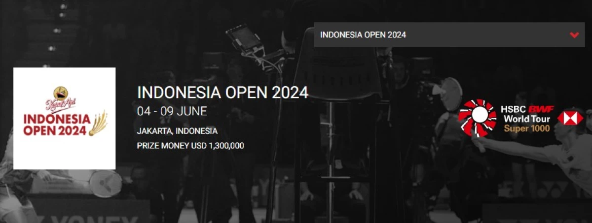 Jadwal Indonesia Open 2024. (Sumber Gambar: Screenshot via BWF)