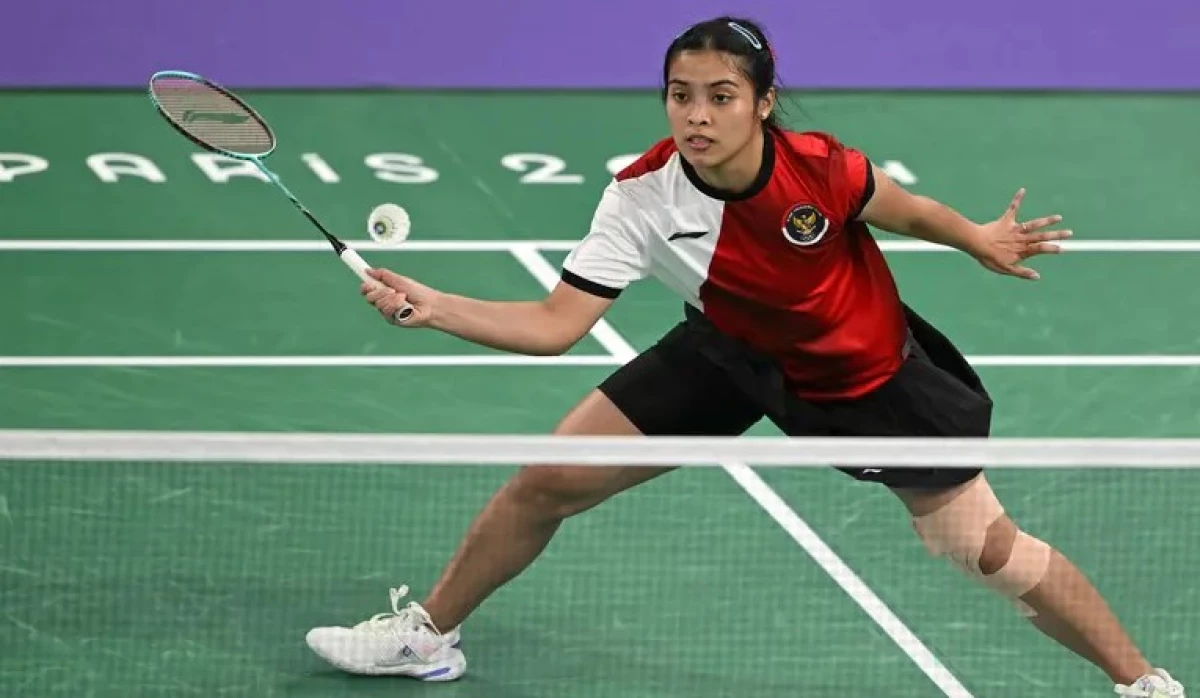 Gregoria Mariska vs Ratchanok Intanon. (Sumber Foto: (AFP/Arun Sankar))