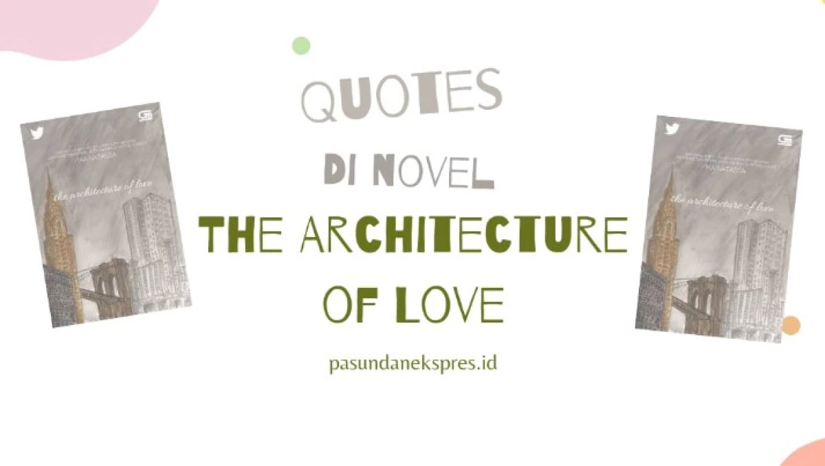 Quotes di Novel The Architecture of Love. (Sumber Gambar: Pasundan Ekspes/Canva/Goodreads)