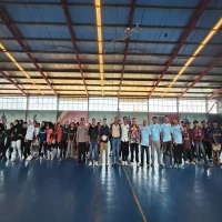 Pembukaan ajang Proton Super Cup Pelajar pada Sabtu (2/8/2025) di GOR Futsal Carrera Subang.