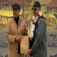 Salah satu alumni MAN Purwakarta Tahun 2022, М. Gema Alam (kanan) yang terpilih menjadi salah satu menjadi Paskibraka KBRI Islamabad, Pakistan.